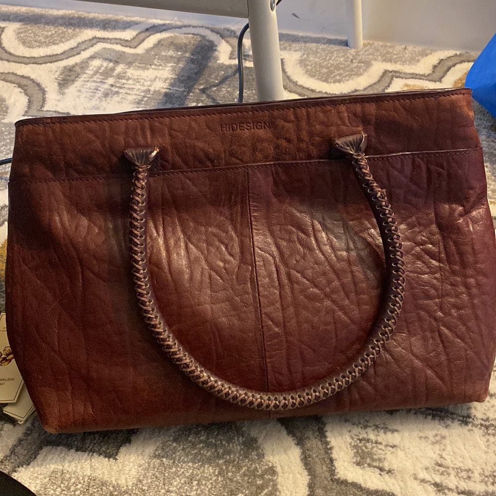 Pure leather handbag
